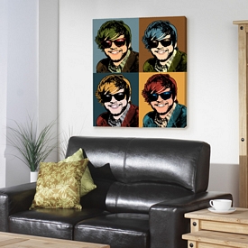 Warhol Pop Art Portrait-Warhol style 4 panel